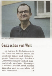 Markus Binder Tempoaenderungen Falter Artikel 2. August 2023