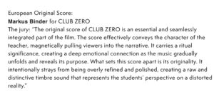 jury statement markus binder europaeischer Filmpreis 2023